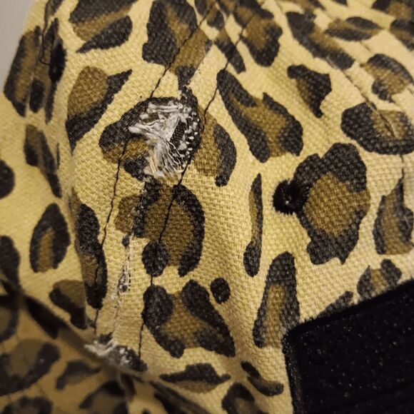 2/$30 Ladies Leopard Distressed American Flag Hat - Animal Print Baseball Cap - Picture 8 of 10